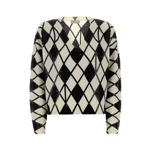 Blumarine Women Embroidered Wool Blend Sweater